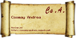 Csomay Andrea névjegykártya