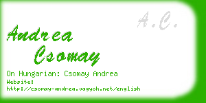 andrea csomay business card